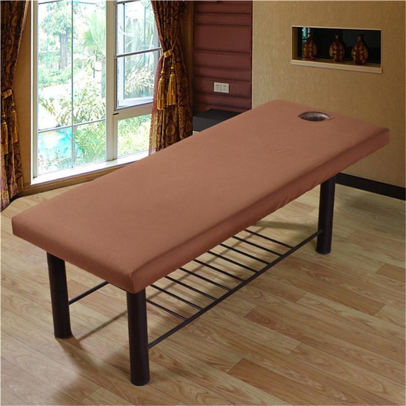 SPA Fitted Sheet Soft Massage Table Bed Fitted Sheet Solid Color Elastic Band Beauty Bed Cover For SPA Salon Therapy Universal
