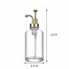 Bouteille Distributeur en Verre Transparent de 500 ml, Distributeur pour Sirop à Café, Lotion, Savon pour Usage Domestique
