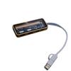Transparent USB-C 7-in-1 Docking Station: 4K HD, Gigabit Ethernet, Cross-Device Compatibility