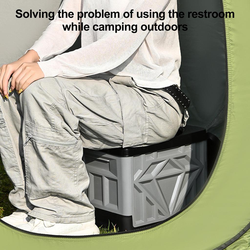Folding Portable Toilet for Adults & Kids Camping Toilet with Lid & Reusable for Camping Travel Outdoor Car RV & Emergency Use