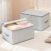 Foldable Fabric Storage Box with Zipper, Large Capacity Clothes Organizer for Bedroom, Closet, and Under Bed Storage