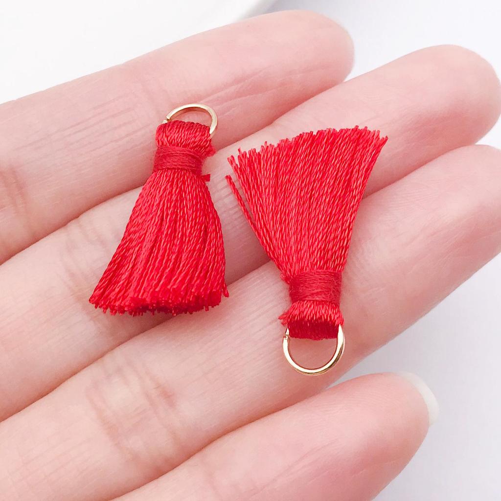 Multicolor Silk Thread Tassel Fan Pendant for DIY Clothing Accessories