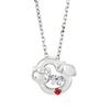White Clover Hello Kitty Dancing Stone Necklace 40cm Sanrio Characters Silver 925 Surgical Stainless Steel Cubic Zirconia Apple Leaf Swinging Birthday