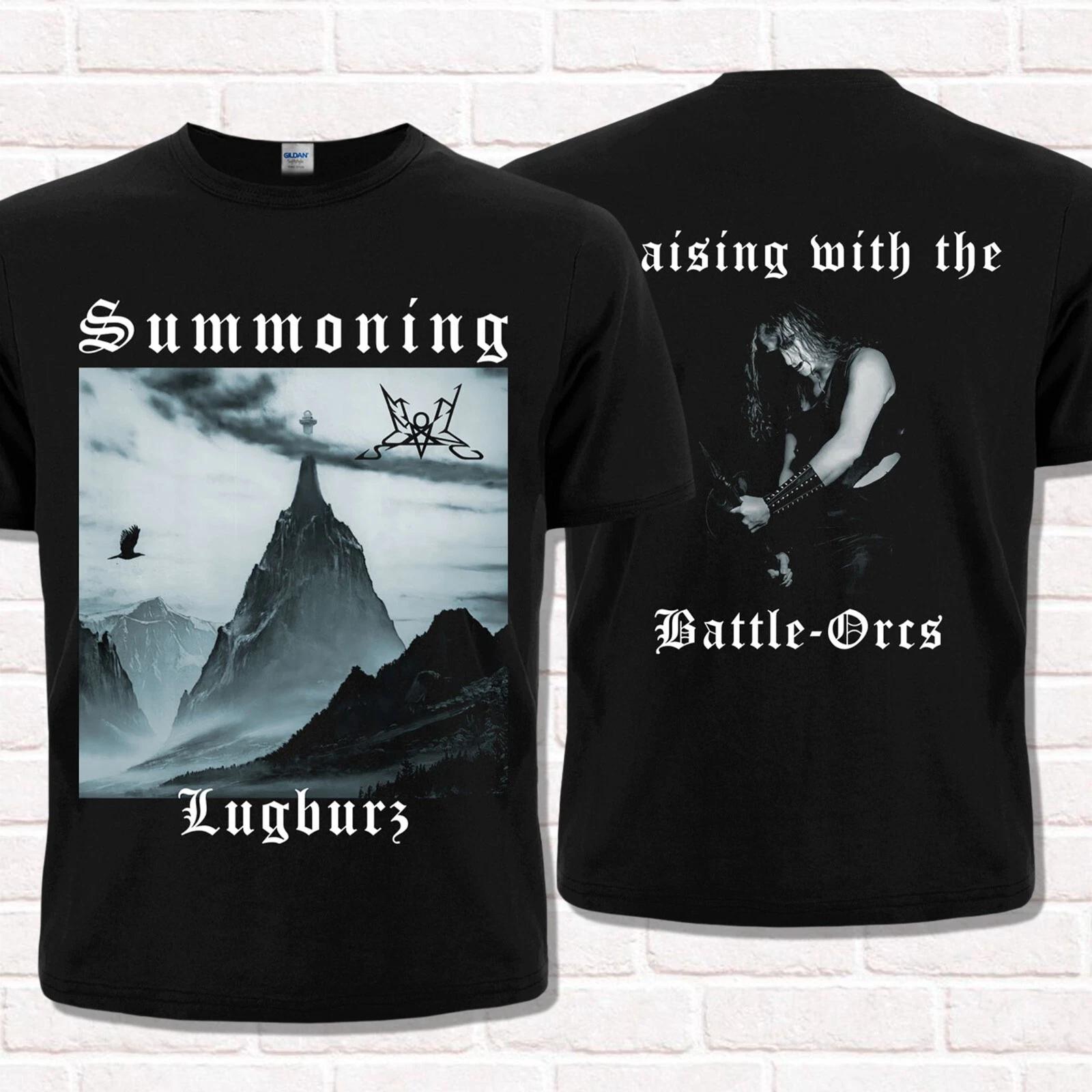 Summoning TShirt Lugburz 1995 Atmospheric Black Metal Doom Metal Tees Tops Madam Cotton Short Sleeve High Street S