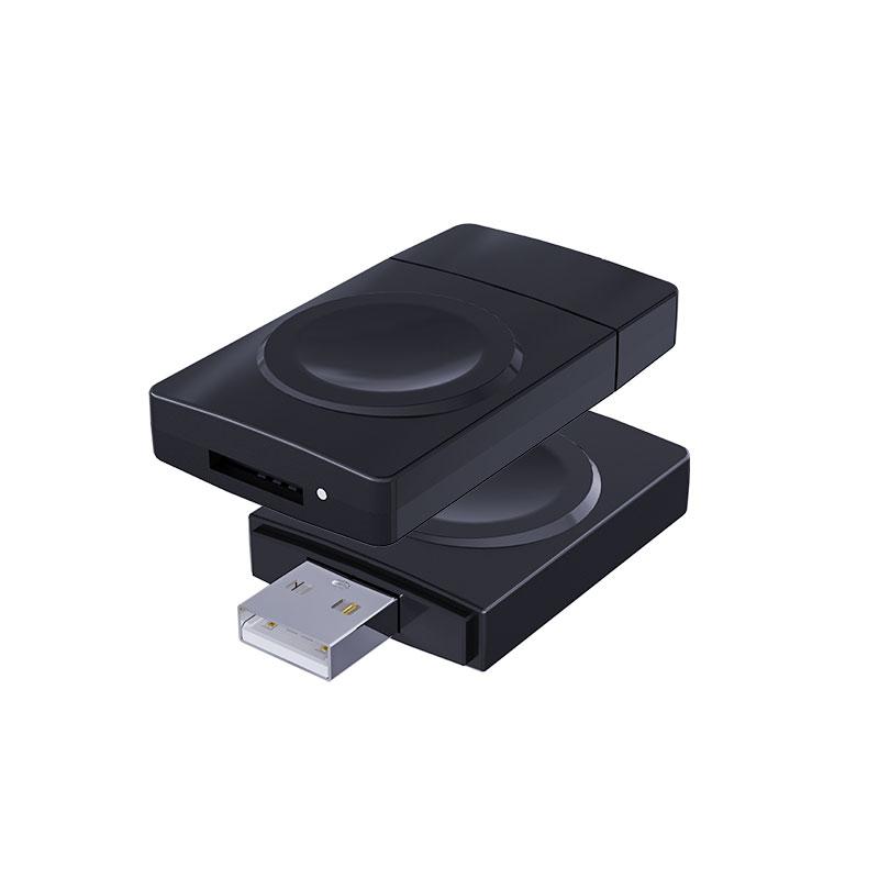 Pocket Size Smart Watch Magnetic Wireless Charger Portable USB Plug Play TF Card Reader Watch Wireless Charger for iWatch