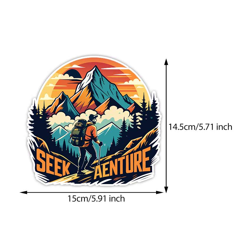

Mountain Seek Aenture Car Stickers Waterproof Vinyl Decals Auto Body Window Bumper Decor Motorcycle Helmet Stickers TM213 15cm Longest Side