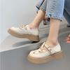 Woven hollow Roman baotou sandals women's summer 2025 new pig cage British style platform casual shoes