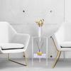 Acrylic Coffee Table Clear Multipurpose Furniture Sturdy Side Table Transparent Desk Polygonal Shape Bedroom Nightstand