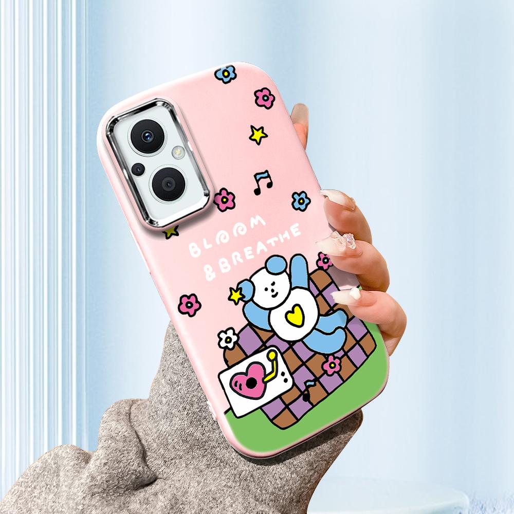 For Vivo V23 V25 V27 V29 V30 Y27S Y28 Y33S Y36 Infinix Hot30I Hot40 Tecno Spark20 Cartoon Black Cat Silver Edge Soft Liquid Silicone Protective Casing
