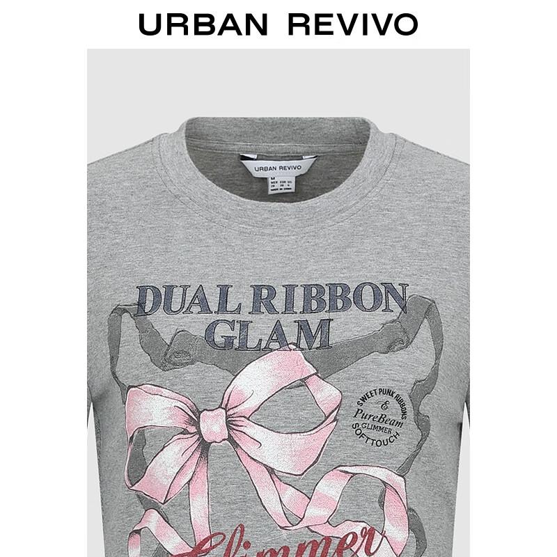 UR 2025 Women's Bow Print Long Sleeve T-shirt