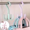 Plastic Rotating Multi-Function Scarf Storage Rack with Four-Claw Design