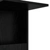 Side Table with Wheels Black Oak Effect 40 X 35 X 60 Cm