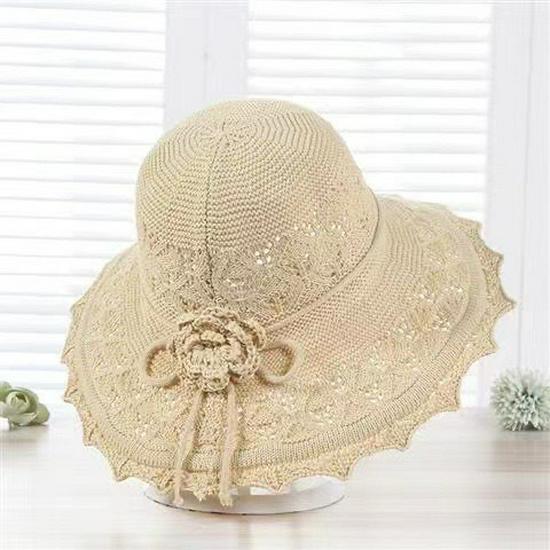 Cappello da Sole da Donna Stile Coreano a Tesa Larga - Estivo Lavabile e Pieghevole