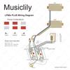 Musiclily Pro LP Standard Modern 60-tals PLUS Treble Bleed Förtrådat Kit för Les Paul Elgitarrer med Nickelswitchar