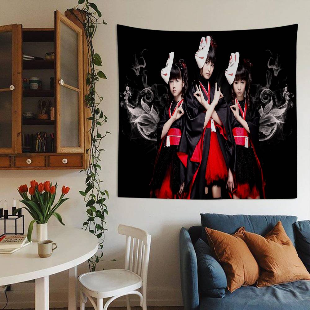 Classic Kawaii Metal Band B-Babymetal Colorful Tapestry Wall Hanging Cheap Hippie Wall Hanging Bohemian Wall Tapestries