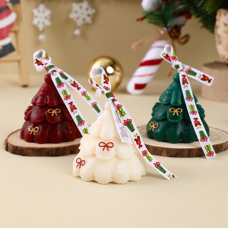 Ins Christmas Tree Aromatherapy Candle Christmas Festival Gift Companion Hand Gift Home Decor Atmosphere Party Decoration