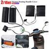 Heated Motorcycle Handlebar Grips Warmer USB Anti Slip Handlebar Warmer Sleeves 6 Gear Waterproof Anti Vibration Hot Grip Handle