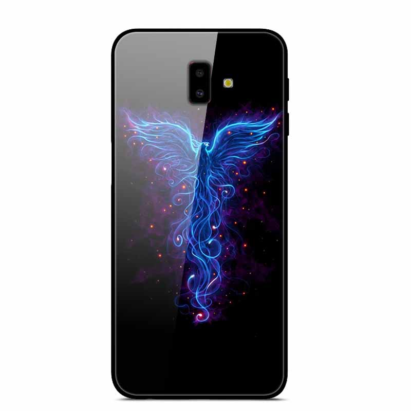 For Samsung J6 Plus Cases J4Plus J8 2018 Fashion Tempered Glass Hard Back Case For Samsung Galaxy J8 2018 Cover J6 J4 2018 Funda