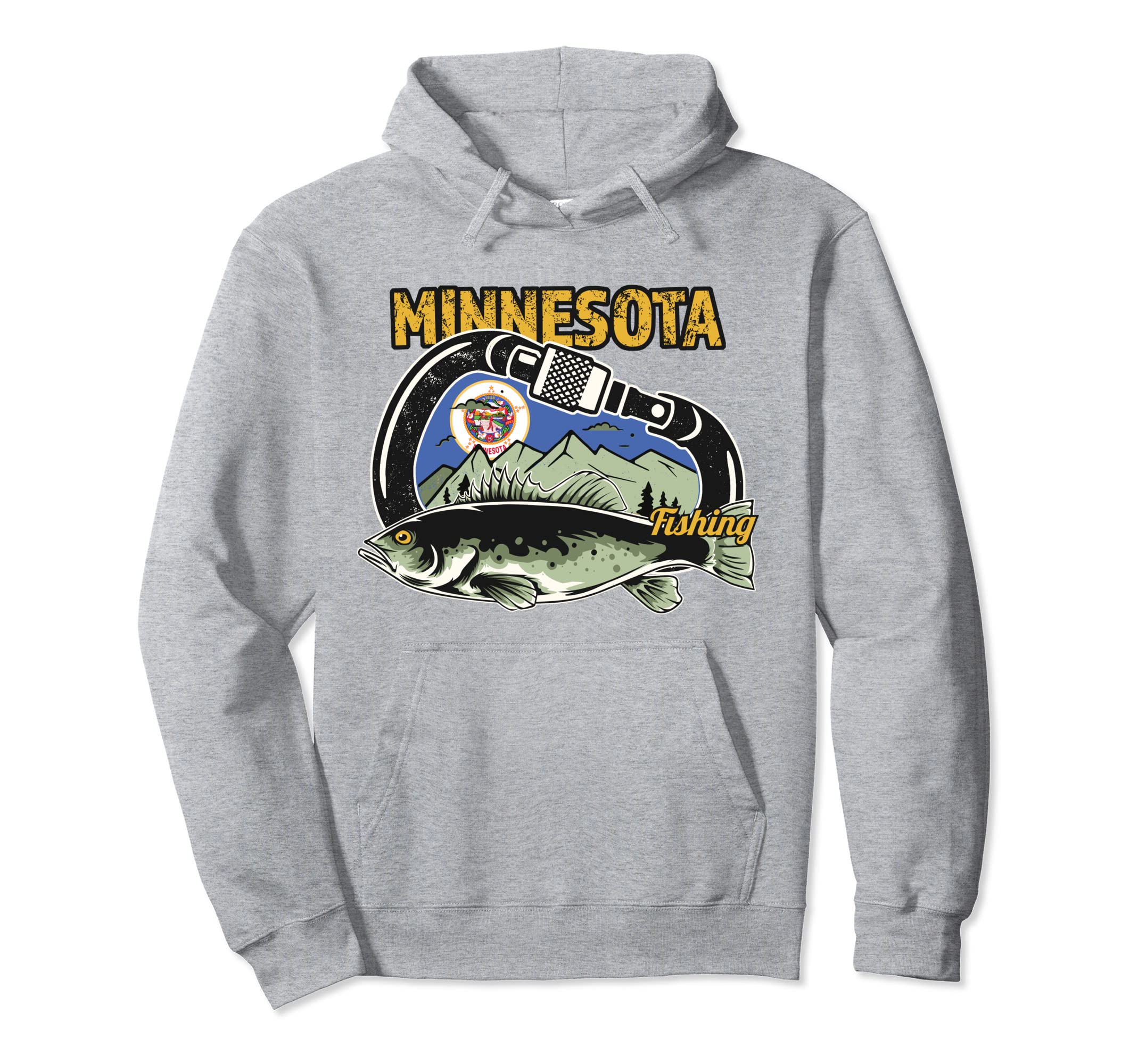 Retro Carabiner Michigan Fishing Hoodie