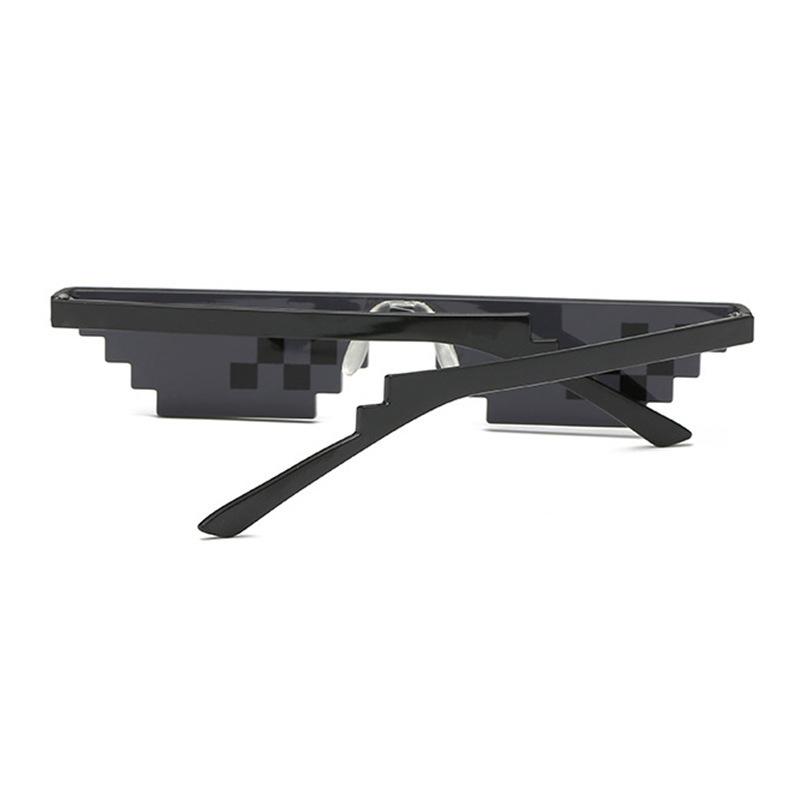 Mosaik Sonnenbrille für Herren Damen Pixel Schwarz Retro Gamer Roboter Sonnenbrille Cool Party Vintage Shades Brillen
