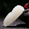 Afghan Jade Cicada Unisex White Jade Pendant