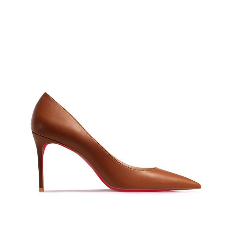 Fashion New pointed shallow mouth high heels with thin heels, matte fashion white commuting single shoes, soft sole size