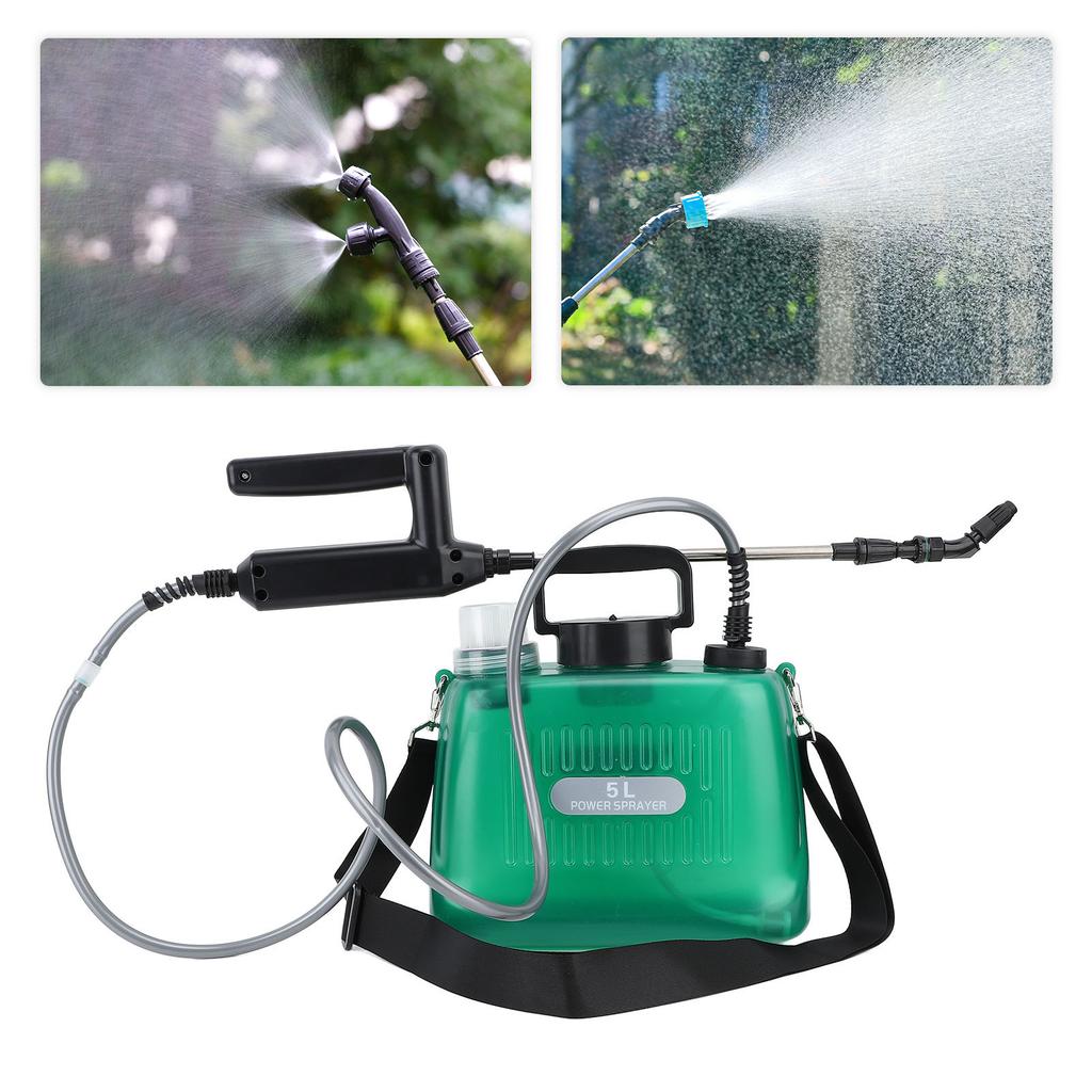 Electric Sprayer Portable 5L 2000mAh Battery Powered Automatic with 4 Nozzles Electric   Sprayer for Car Washing Garden