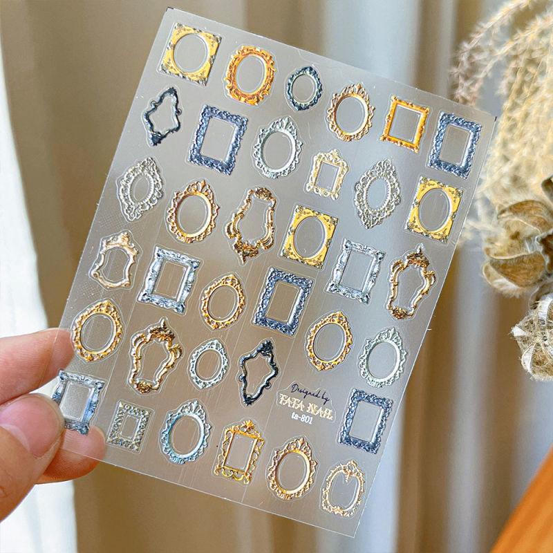 

Ретро Роза Цветочные 3D Рельеф Драгоценный Камень Кошачий Глаз Наклейки и Декали для Нейл-Арта