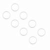 20pcs Silicone Safe O Rings Dummy Pacifier Chain Clips Adapter Holder for Baby White