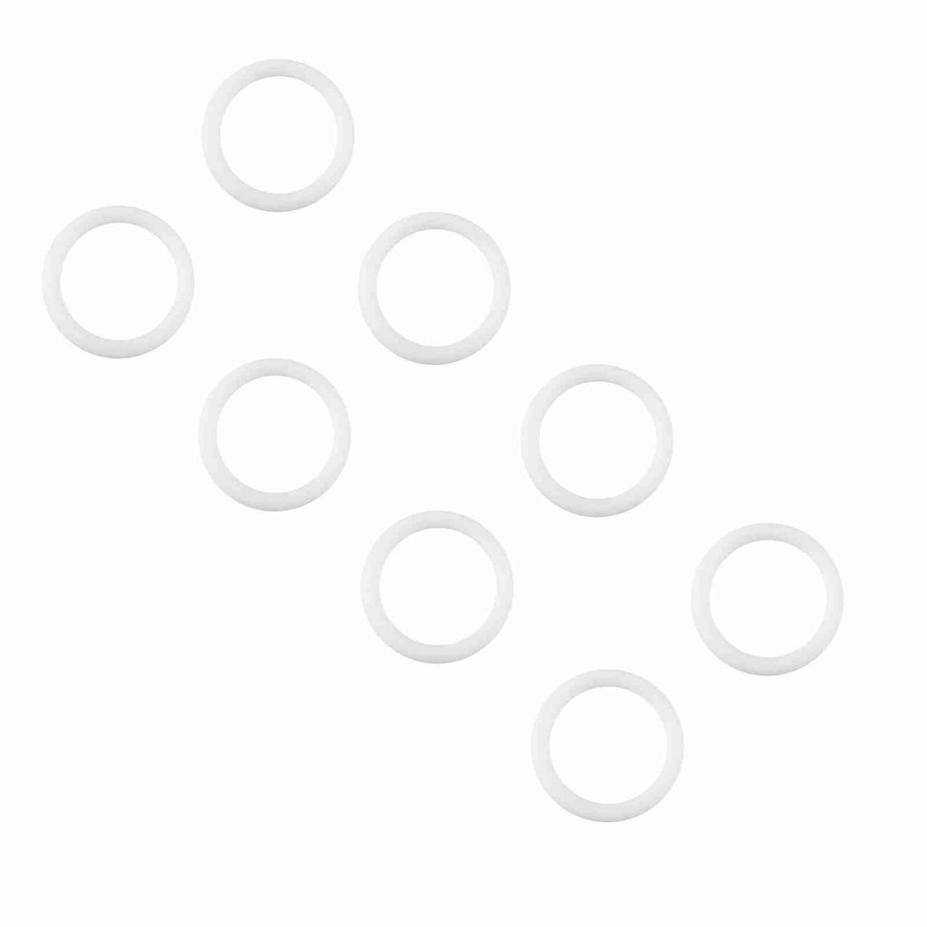 20pcs Silicone Safe O Rings Dummy Pacifier Chain Clips Adapter Holder for Baby White