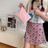 Korean niche design ice cream color cosmetic bag small object storage bag letter clutch bag change bag
