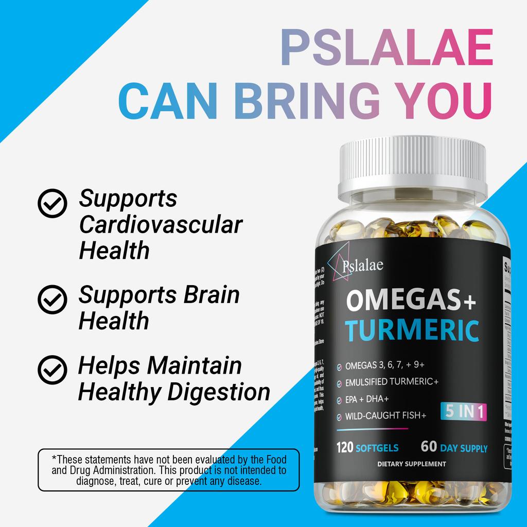 Daily Omega 3 6 9 + Turmeric EPA & DHA Heart Joint Support
