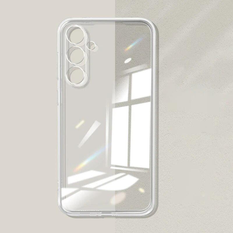 Full Camera Protection Silicone Soft Case For Samsung Galaxy S24 S23 S21 FE S22 Plus A14 A34 A54 Ultra Thin Clear Case Cover TPU