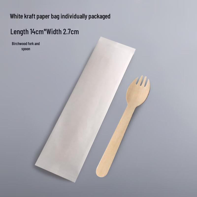 Wuhe Disposable Bamboo Ice Cream Spoon-Fork