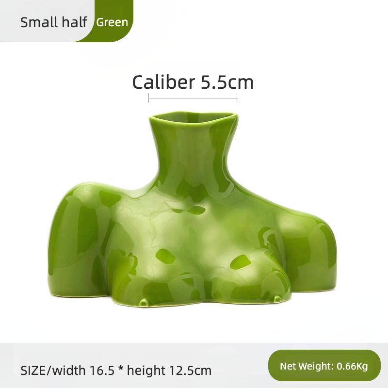 

DOSU Nordic style ceramic body vase small flower arrangement hydroponic ware art home French living room decoration