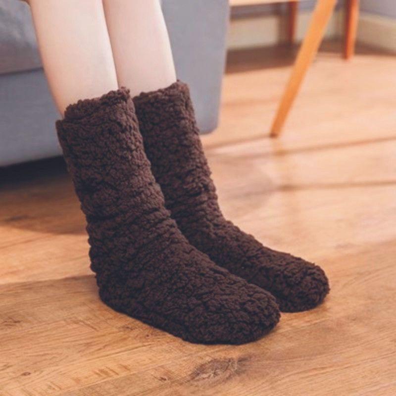 Dicke Damen-Wintersocken mit Fleece-Futter - Warme, kältebeständige Schlaf-Bodensocken