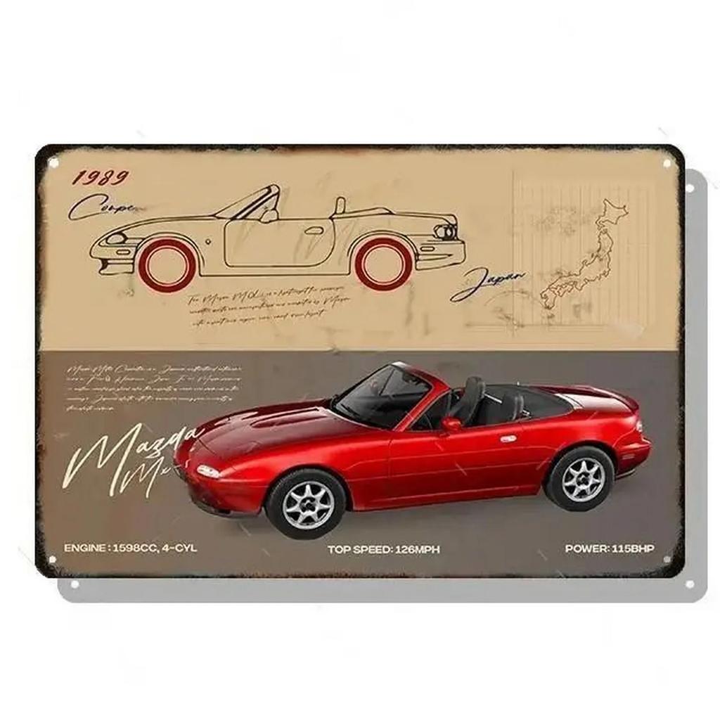 Metal Tin Signs Plaque Classic Cars Wall Decoration Vintage Art Posters Iron Painting for Man Cave Home Cafe Game Room Club Bar