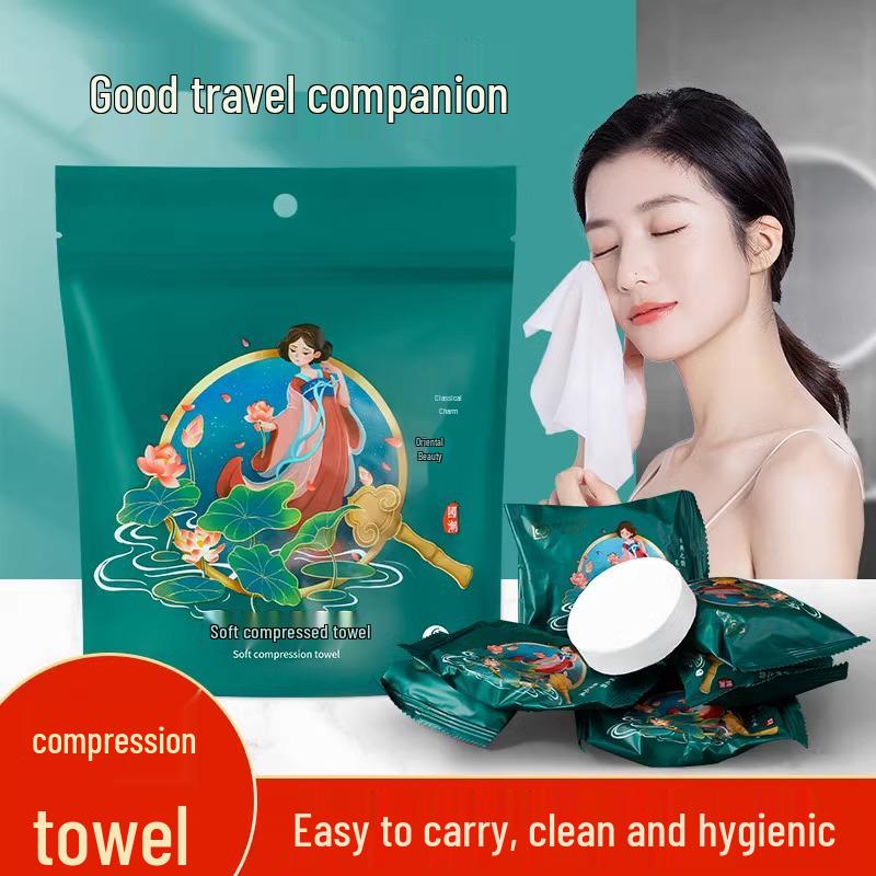 Thickened Disposable Cotton Travel Towels - Soft, Portable, National Trend Style