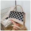 Small Square Bag New Trendy and Cool Casual Hand Bag Simple Color Matching Checkerboard Single Shoulder Messenger Bag Portable and Compact