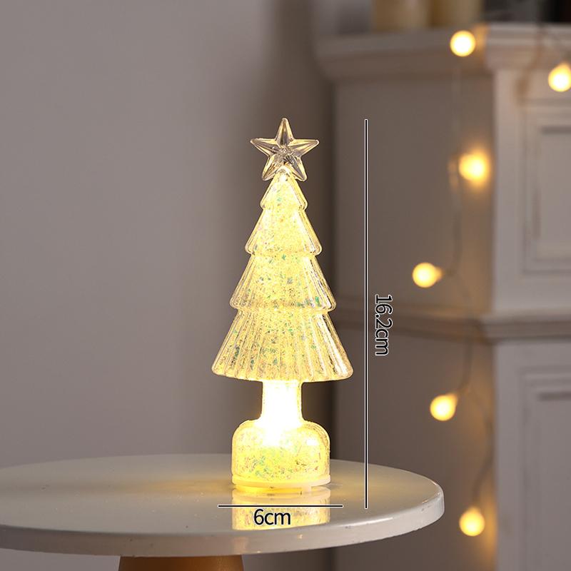 Glowing Christmas Tree Tabletop Ornaments Led Christmas Tree Windows Display Decor Festival Atmosphere Led Night Lights Gift