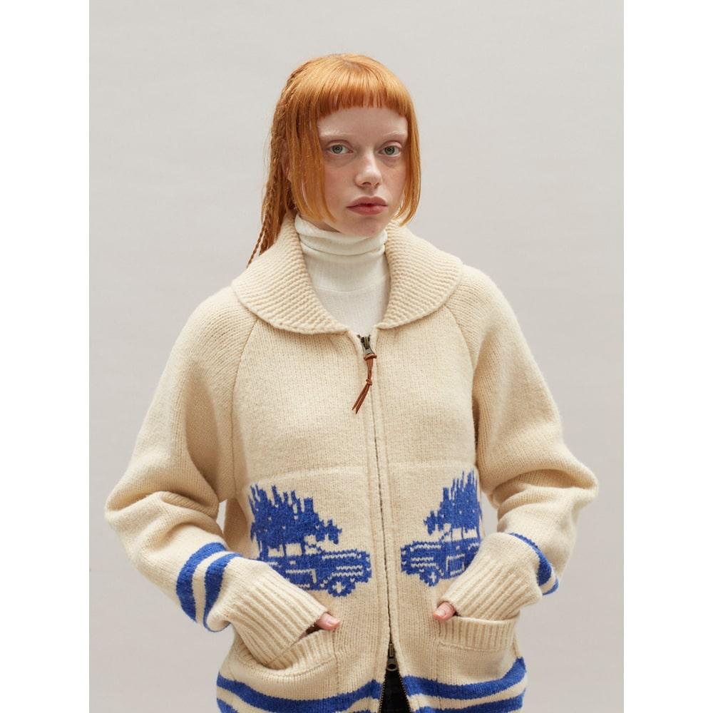 Sand Sound Car Graphics Cowichan Cardigan Ivory