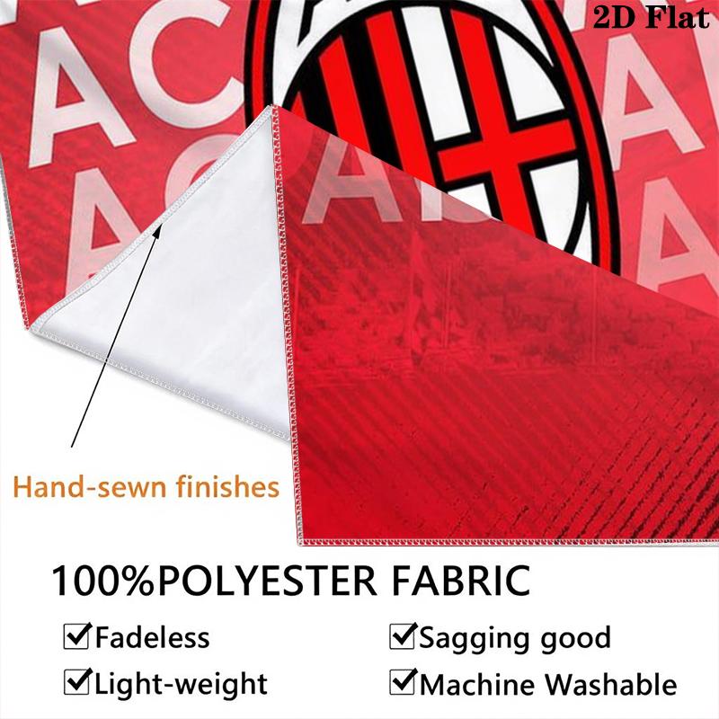 AC Milan Wall Tapestry Aesthetic Wall Hanging Printed Fabric Blanket Decorative Tapestries for Bedroom Living Room Home Decor