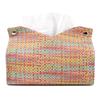 Creative Woven Leather Small Fragrant Style Tissue Box For Home Living Room Bedroom Car Paper Box Gift Home Decoration