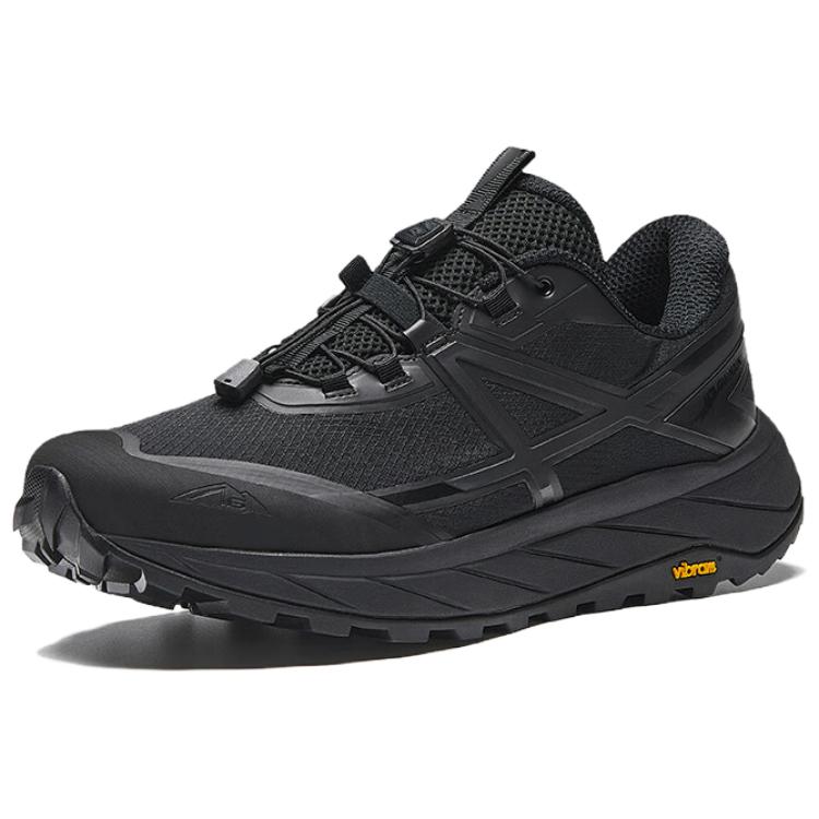 New Anta Walker Cushioned Slip-Resistant Abrasion-Resistant Low-Top Trekking Shoes Men's Basic Black 112446645A-2
