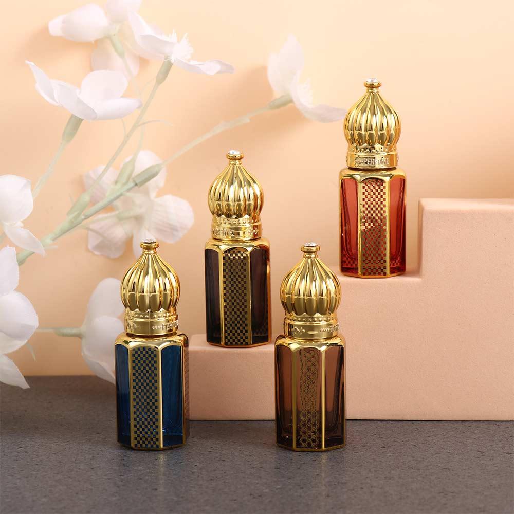Electroplating Convenient Refillable Sample Vial Perfume Bottle Mini Dropper Bottles Aromatherapy