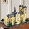 MOC 1757PCS City Street View LED Notre Dame Cathedral Building Blocks Medieval Church DIY Model Puzzle Toy holiday Gift