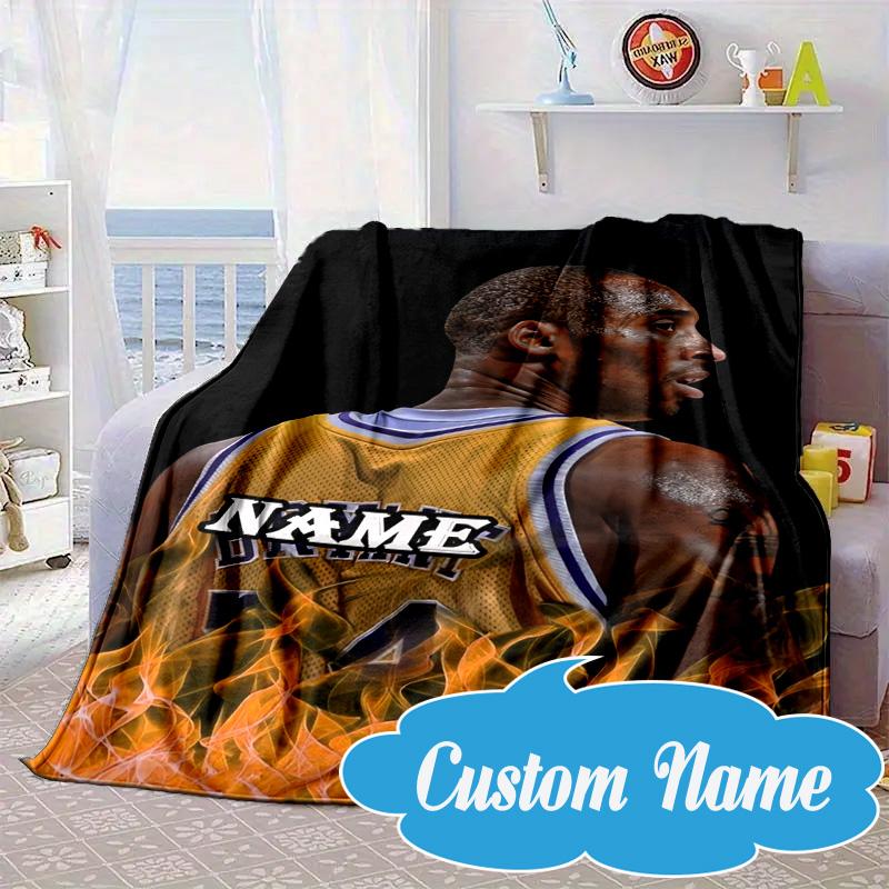 Custom Name Lakers Legend Blanket bed sofa Blanket Flannel Blanket for Camping, Hiking, Picnic Essentials,gift for Fan family