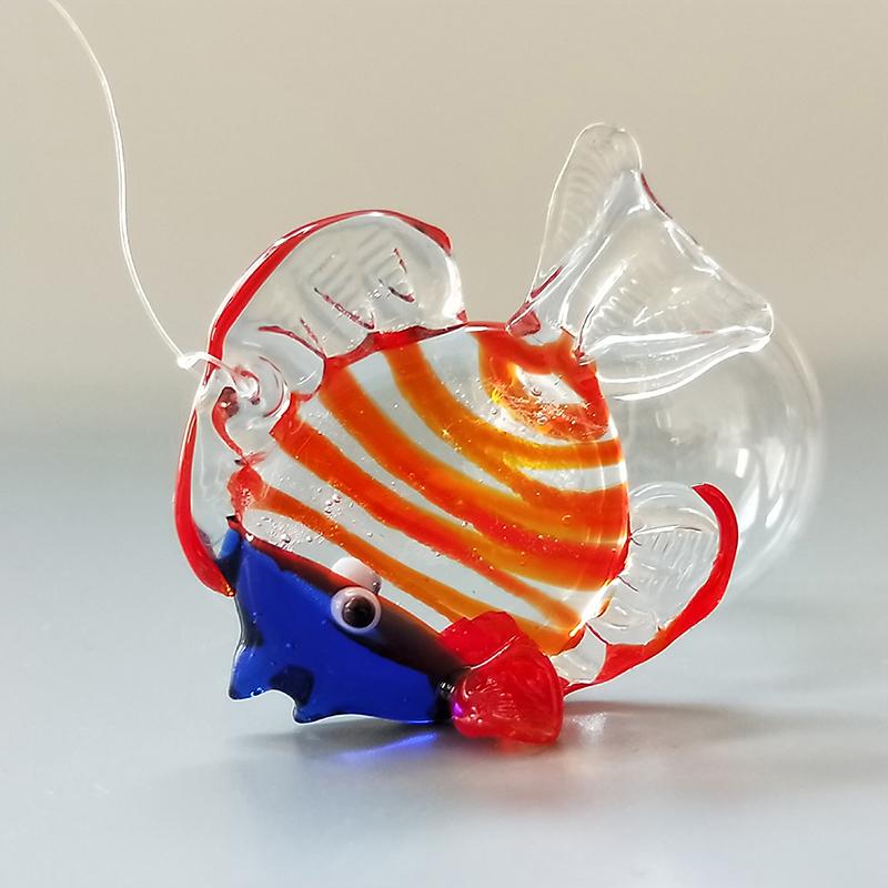 1 Stück Europäischer Stil Meerestier Winzige Statue Fisch Schwebendes Glas Tropischer Fisch Mini Figur Anhänger Aquarium Dekoration