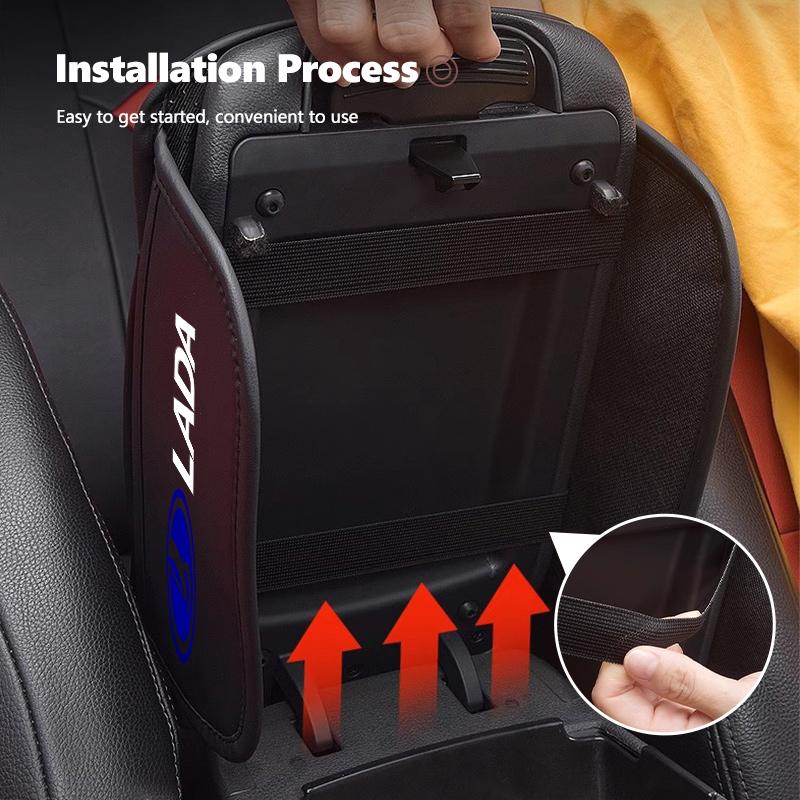 Car Armrest Box Pad Side Storage Bag Center Armrest Protective Cushion Support For Lada Niva Vesta Granta Riva Samara Priora 4x4 SS14