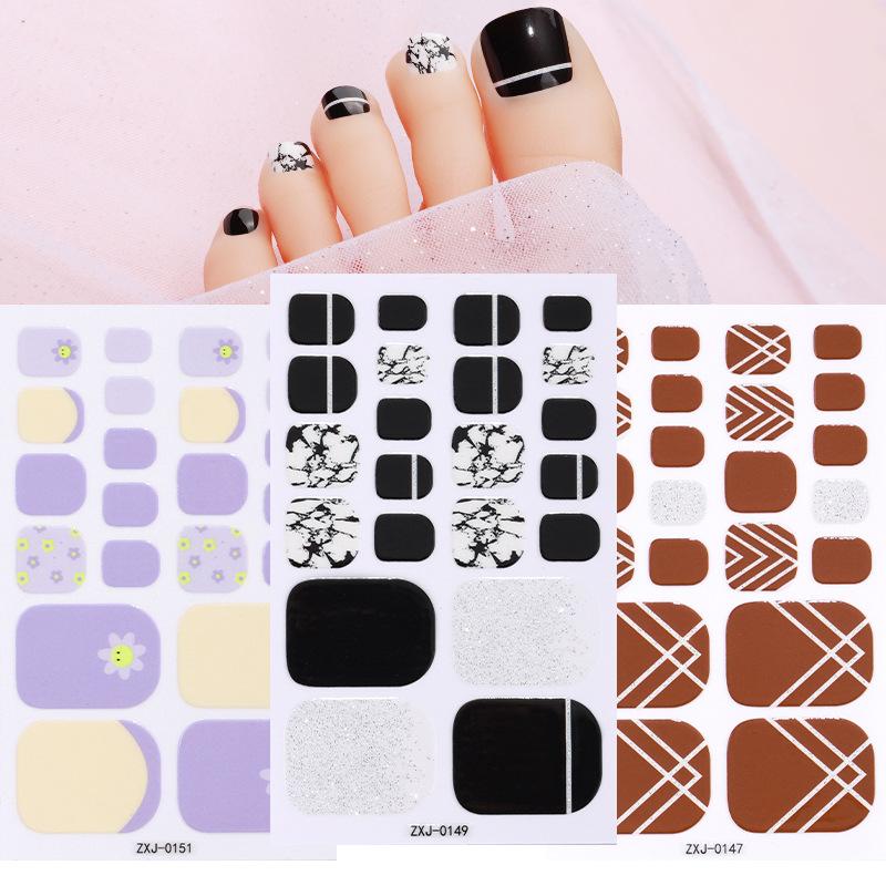 Japanese and Korean Toe Nail Stickers Waterproof Onion Pink Toenail Stickers Manicure Stickers